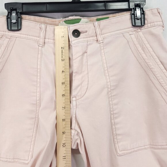 Anthropologie The Wanderer Pants Size 26 Straight Cut-off Leg Utility Pink - Picture 8 of 14